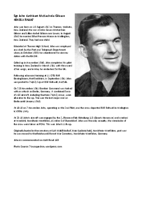 A preview of a PDF biography for Gibson, John Cuthbert McKechnie